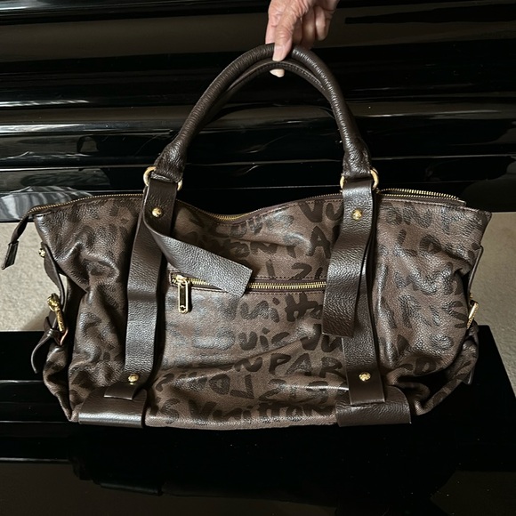 Large Faux leather logo tote bag - Picture 2 of 6